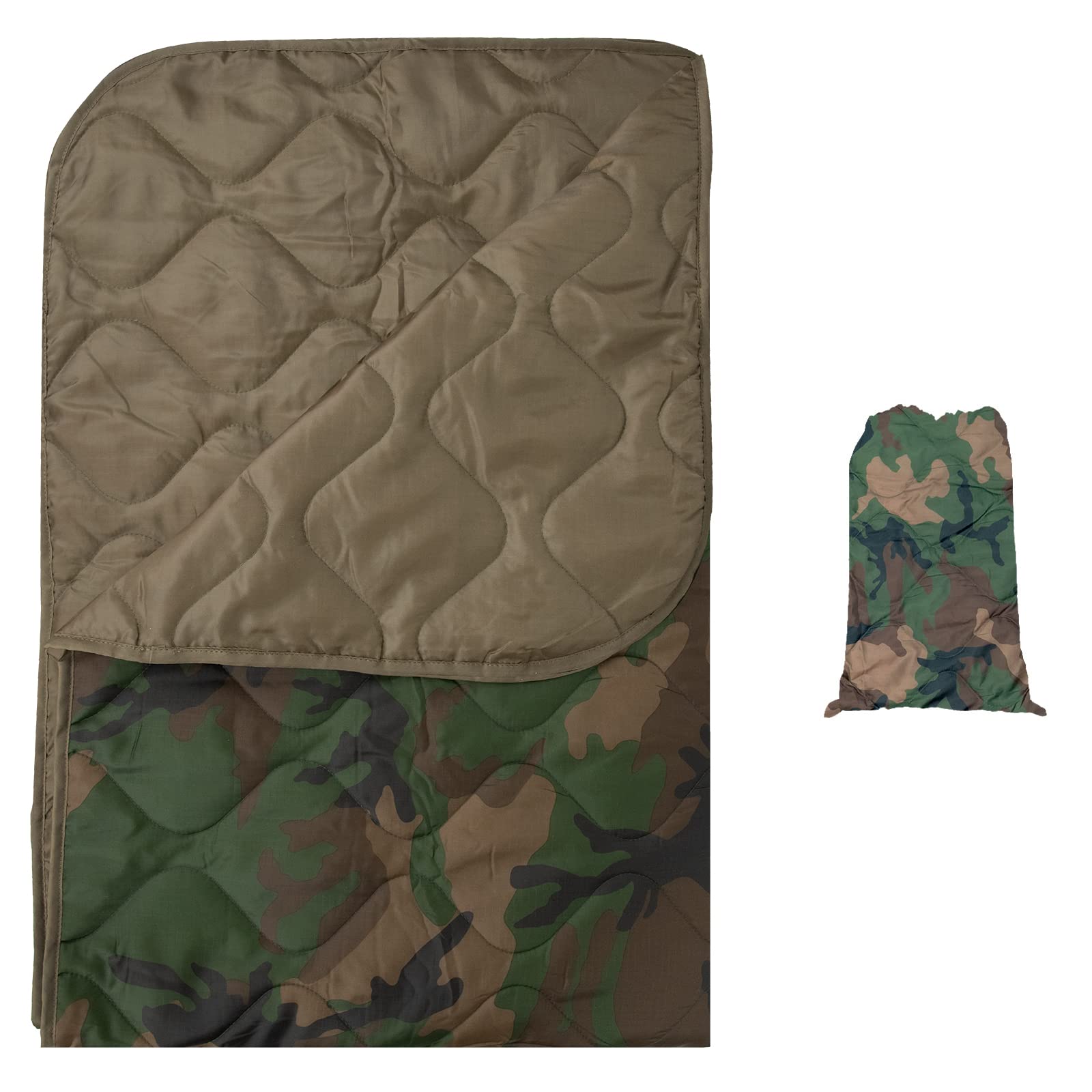 Outdoor Hunting Blanket - Camo Woobie軍用超軽量キャンプ布団旅行アウトドア迷彩カーペット携帯用寝袋マットマント狩り