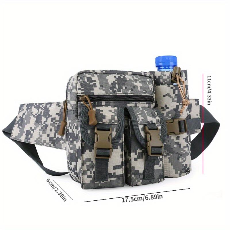 Outdoor Hunting Bag - 1Pc 戦術的な男性ウエストパックナイロンハイキングウォーターボトル電話ポーチアウトドアスポーツ狩猟登山キャンプベルトバッグ