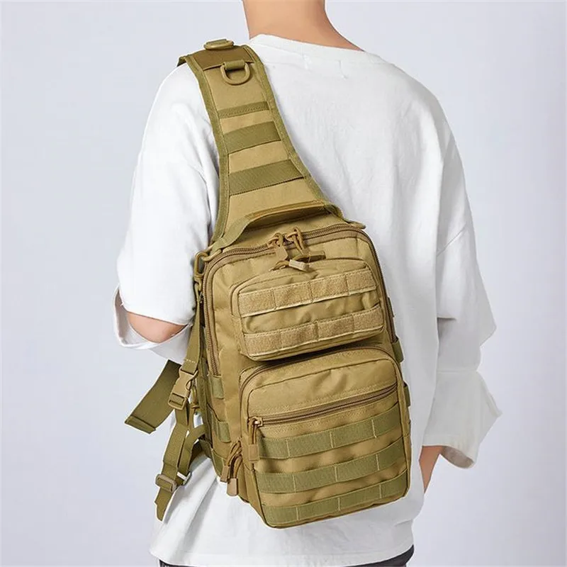 Outdoor Hunting Bag - 大容量メンズバッグ戦術チェストバッグ狩猟釣りハンドバッグキャンプハイキングショルダーバッグアウトドア旅行クロスボディバッグ