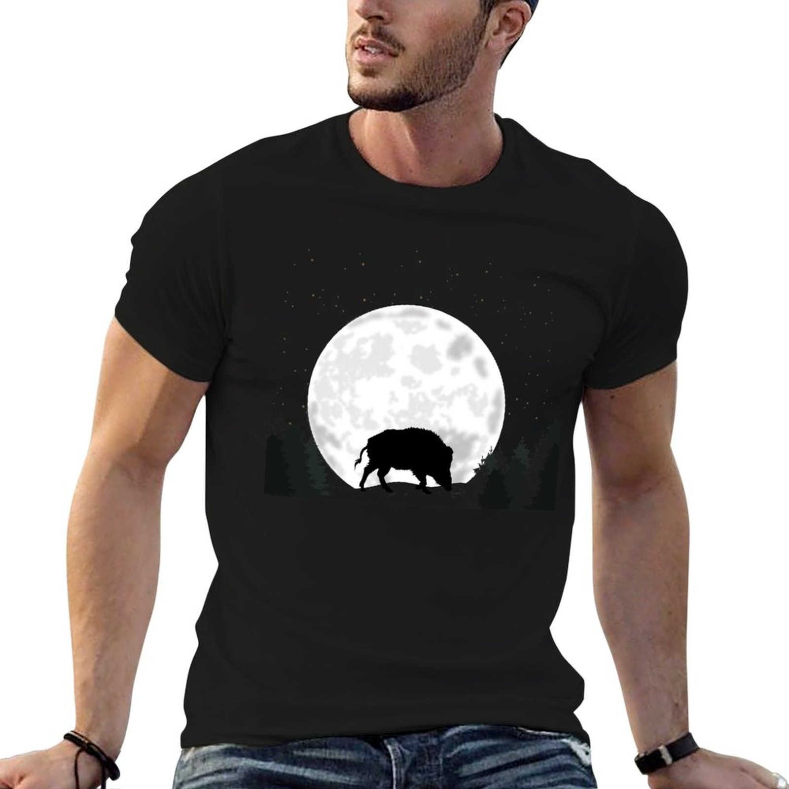 Wildman Hunting & Outdoor Photos - ワイルドボアハンティング ボアワイルドボアブリストル キャトルTシャツ 吸湿発散性アスレチックTシャツ