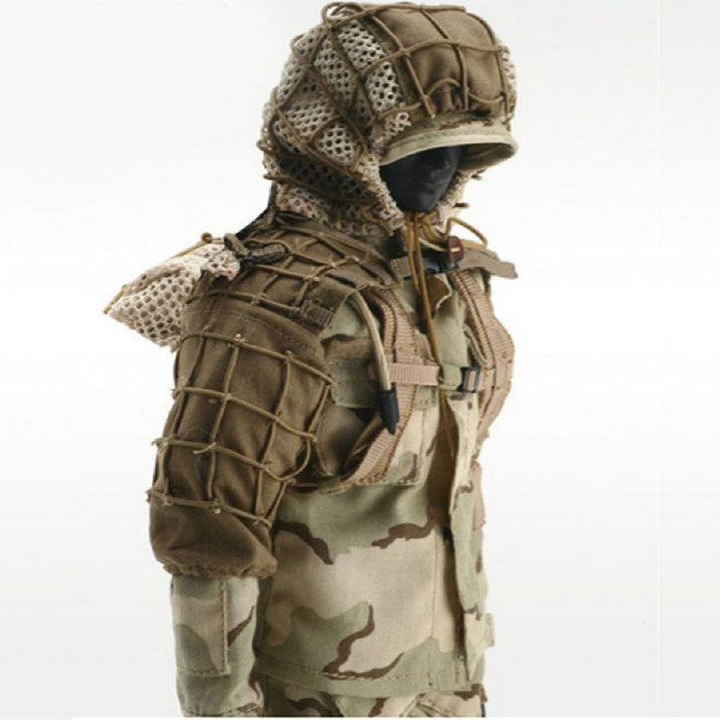 Men'S Outdoor Hunting Jacket - 新しい戦術 CS トレーニング狩猟服糸スナイパー迷彩メッシュ Ghillie スーツ財団屋外撮影ジャケットセット