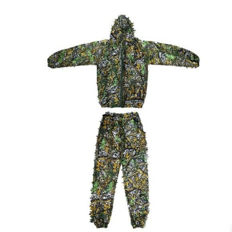 Outdoor Hunting Coat - 3D 狩猟服スナイパーエアガン迷彩ギリースーツ軍服男性女性子供戦術服ペイントボールジャケット