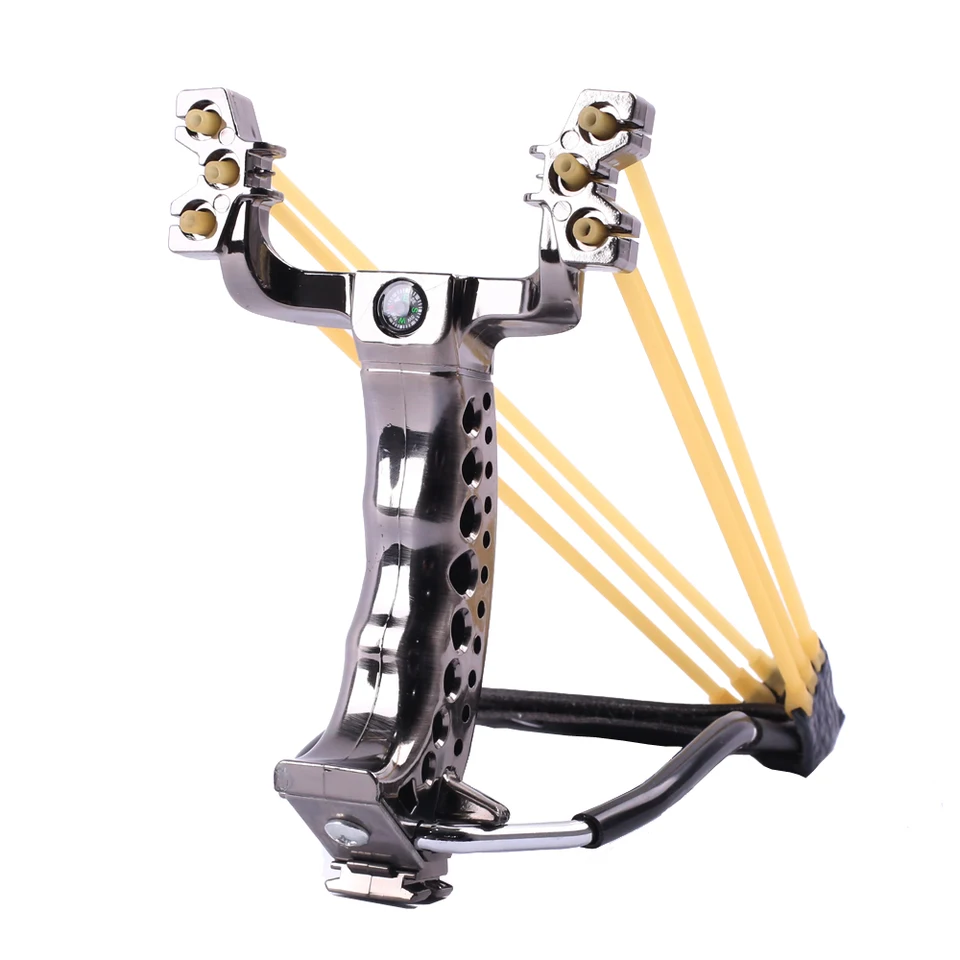 Hunting Outdoor Stores - 2020 カタパルトハンティングスリングショット 手首サポートとコンパス装飾付き カタパルトプロフェッショナルスリングショット 屋外射撃用