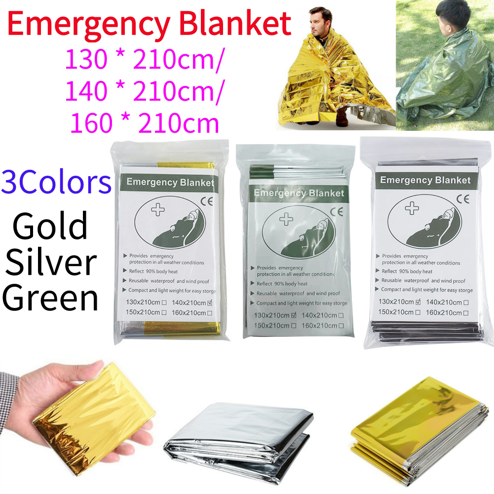 Outdoor Hunting Blanket - ホイル緊急ブランケット軽量防水サバイバルブランケット断熱救命ハイキング屋外旅行狩猟