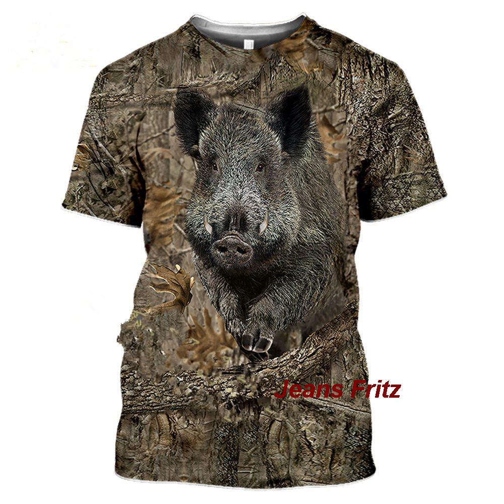 メンズ半袖Tシャツ,カモフラージュ,動物,野生,3D,夏,レ - Wildman Hunting & Outdoor Photos のレビューと価格