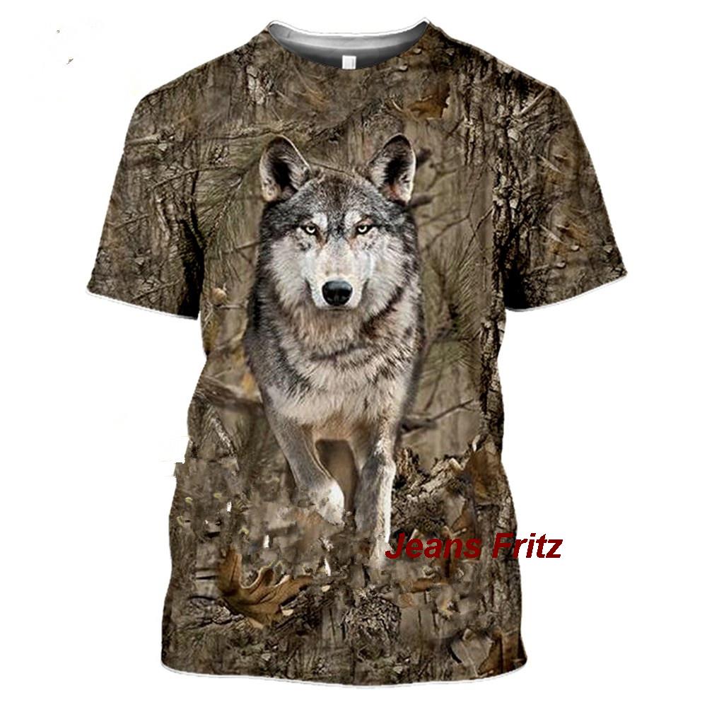 メンズ半袖Tシャツ,カモフラージュ,動物,野生,3D,夏,レ - Wildman Hunting & Outdoor Photos のレビューと価格