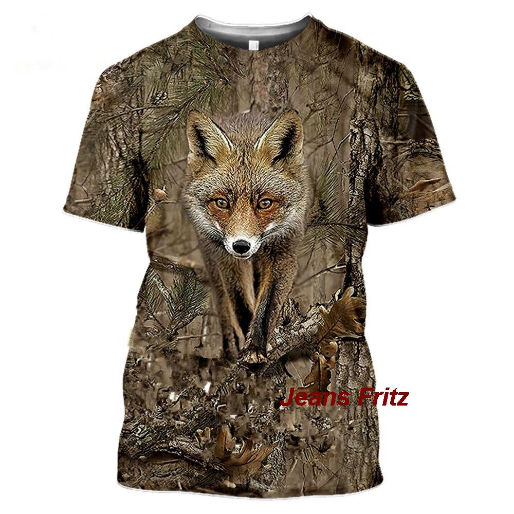 メンズ半袖Tシャツ,カモフラージュ,動物,野生,3D,夏,レ - Wildman Hunting & Outdoor Photos のレビューと価格