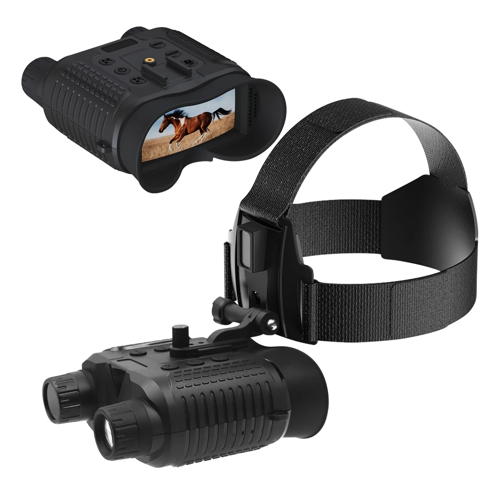 屋外用ヘッドマウント双眼鏡赤外線暗視装置 IP54防水 4K - Outdoor Hunting Pictures のレビューと価格