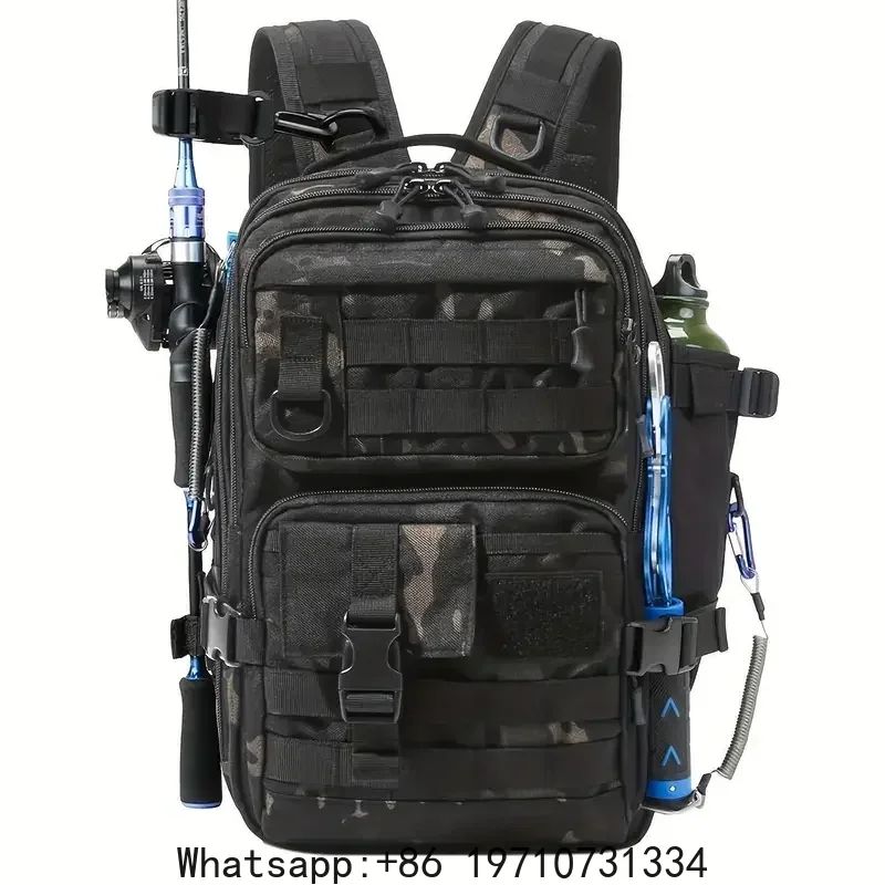 1000D防水バックパックタックル収納バッグ、ダブルショルダ - Outdoor Hunting Bag のレビューと価格