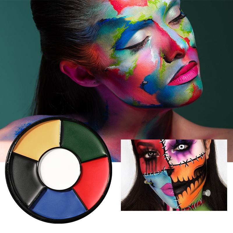 6色オイルフェイスペイントパレット、パーティー用カモフラージ - Camo Face Paint のレビューと価格