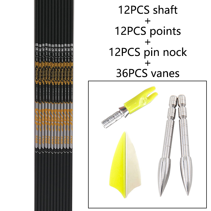 プラスチック製の矢じりベーン,弓,狩猟,日曜大工,id,背骨 - Arrow Carbon Shaft のレビューと価格