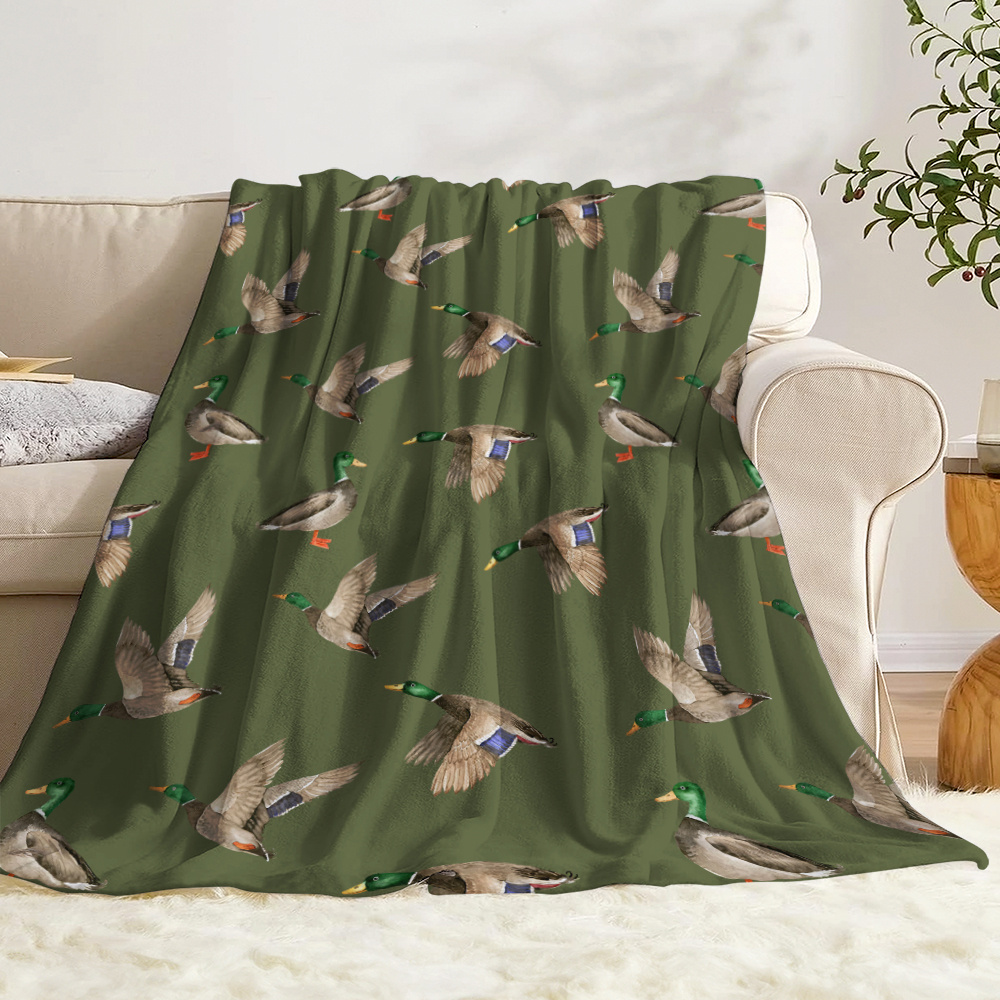 マガモ柄フリースブランケット ハンティングアウトドアプリント - Outdoor Hunting Blanket のレビューと価格