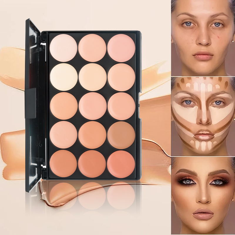 15色フェイスコンシーラー カモフラージュクリーム コンター - Camo Face Paint のレビューと価格
