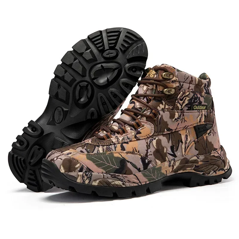 メンズハイトップ迷彩ハンティングブーツ通気性スポーツシューズ - Hunting Outdoor Stores のレビューと価格