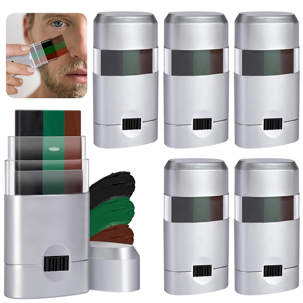 狩猟用カモフラージュフェイスペイントスティック,黒,緑,茶色 - Camo Face Paint のレビューと価格