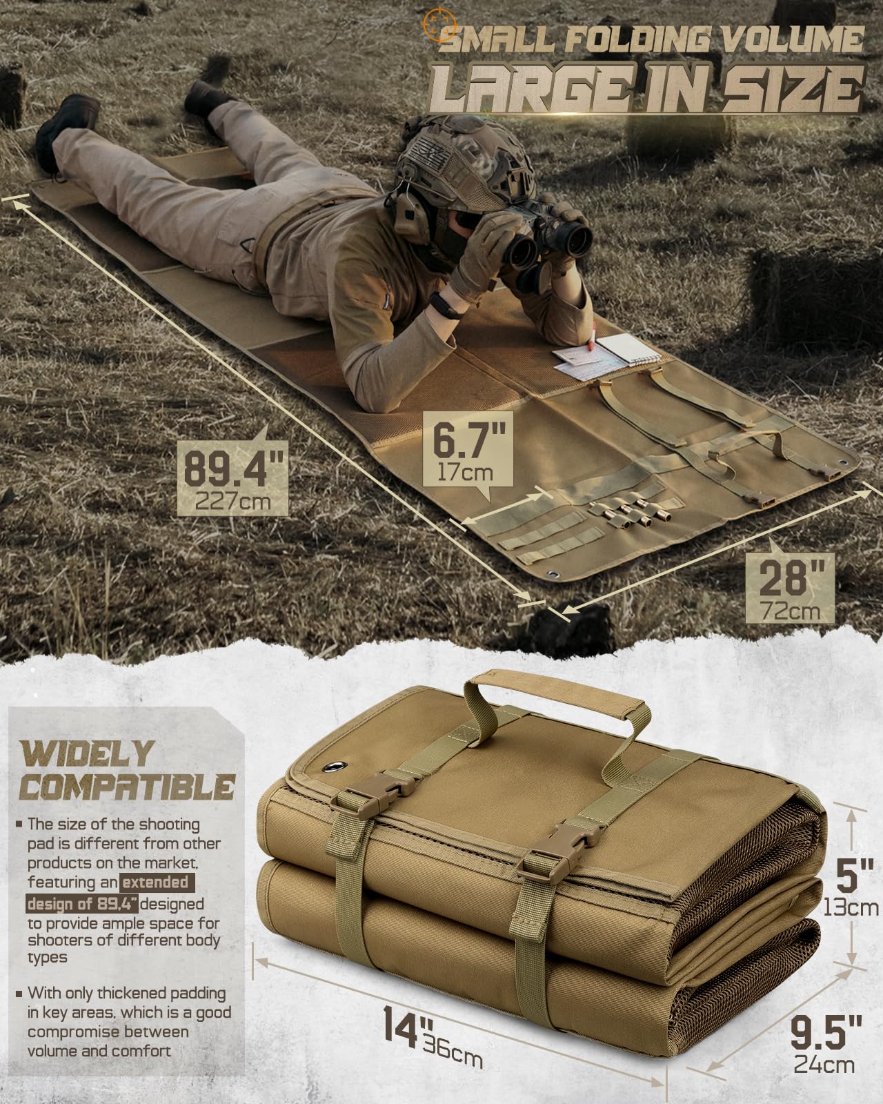 射撃マット うつ伏せ戦術射撃パッド 折りたたみ式シューターブ - Outdoor Hunting Blanket のレビューと価格