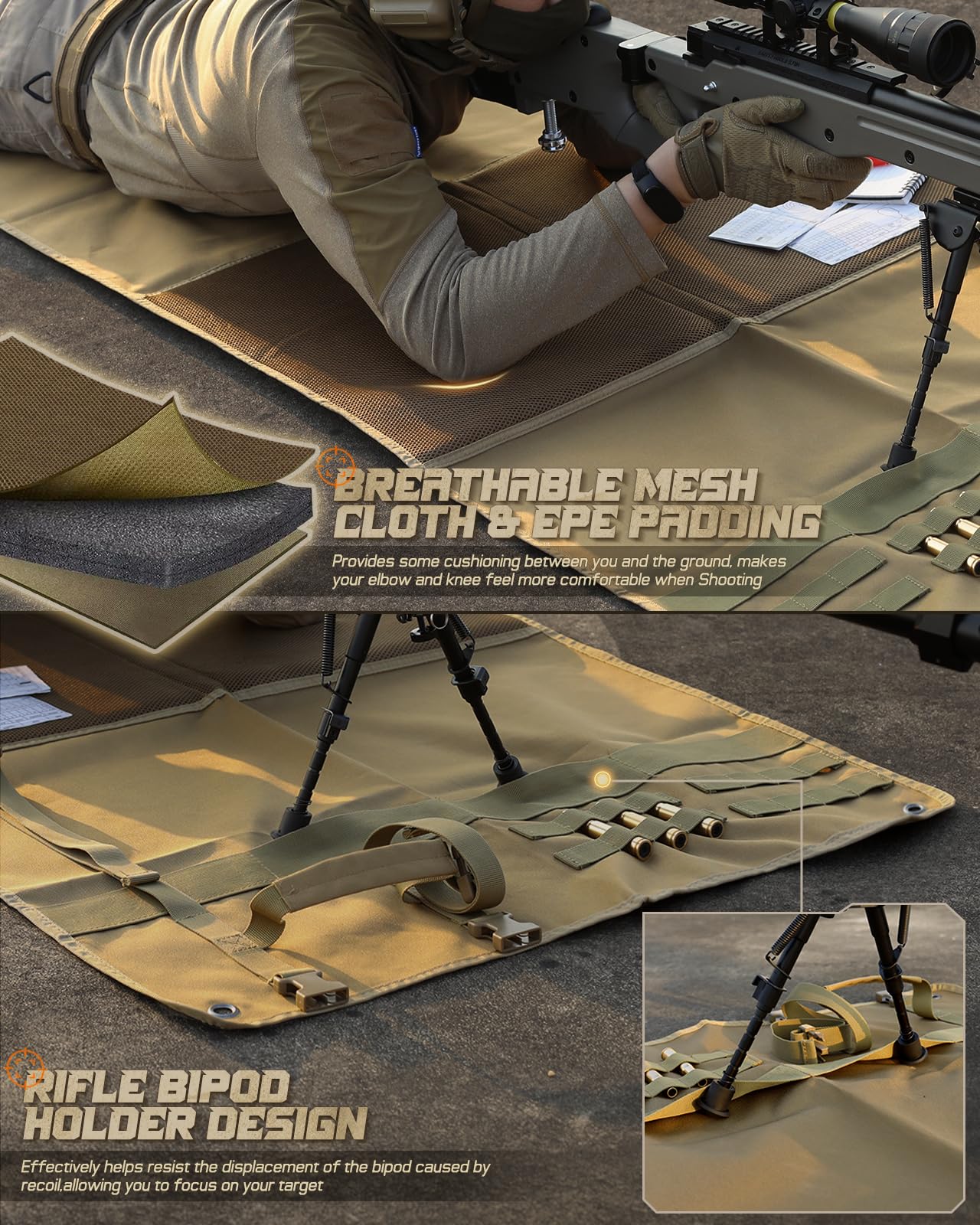 射撃マット うつ伏せ戦術射撃パッド 折りたたみ式シューターブ - Outdoor Hunting Blanket のレビューと価格