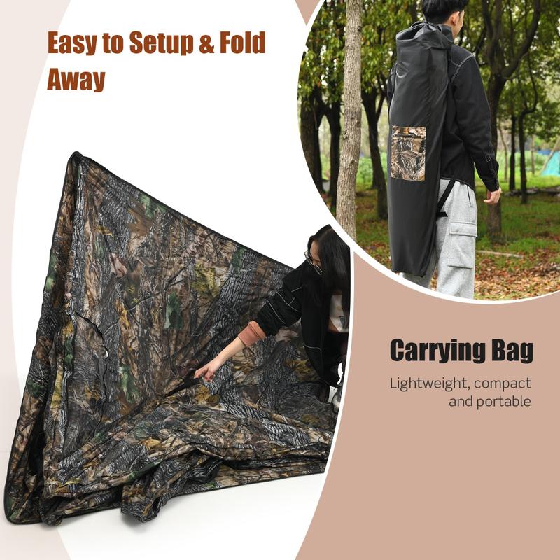 鹿やアンテロープ用の地釘と固定具付きポータブルハンティングブ - Outdoor Hunting Blinds のレビューと価格