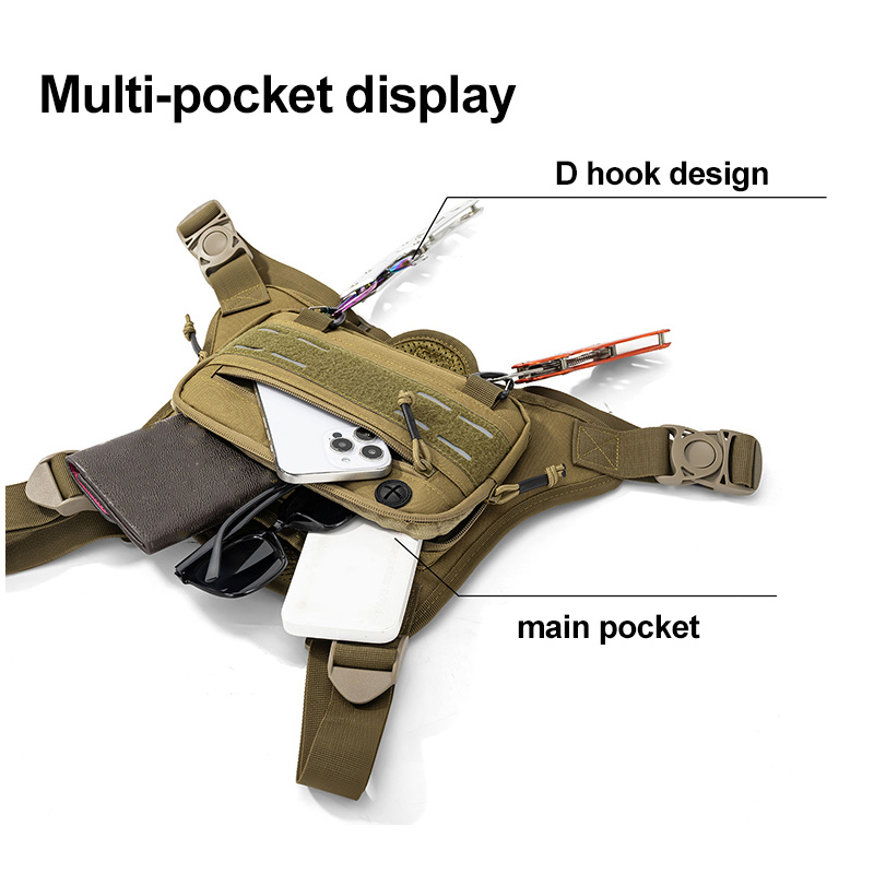 戦術的なフロントチェストリグバッグベストキャンプ狩猟ショルダ - Men'S Outdoor Hunting Jacket のレビューと価格