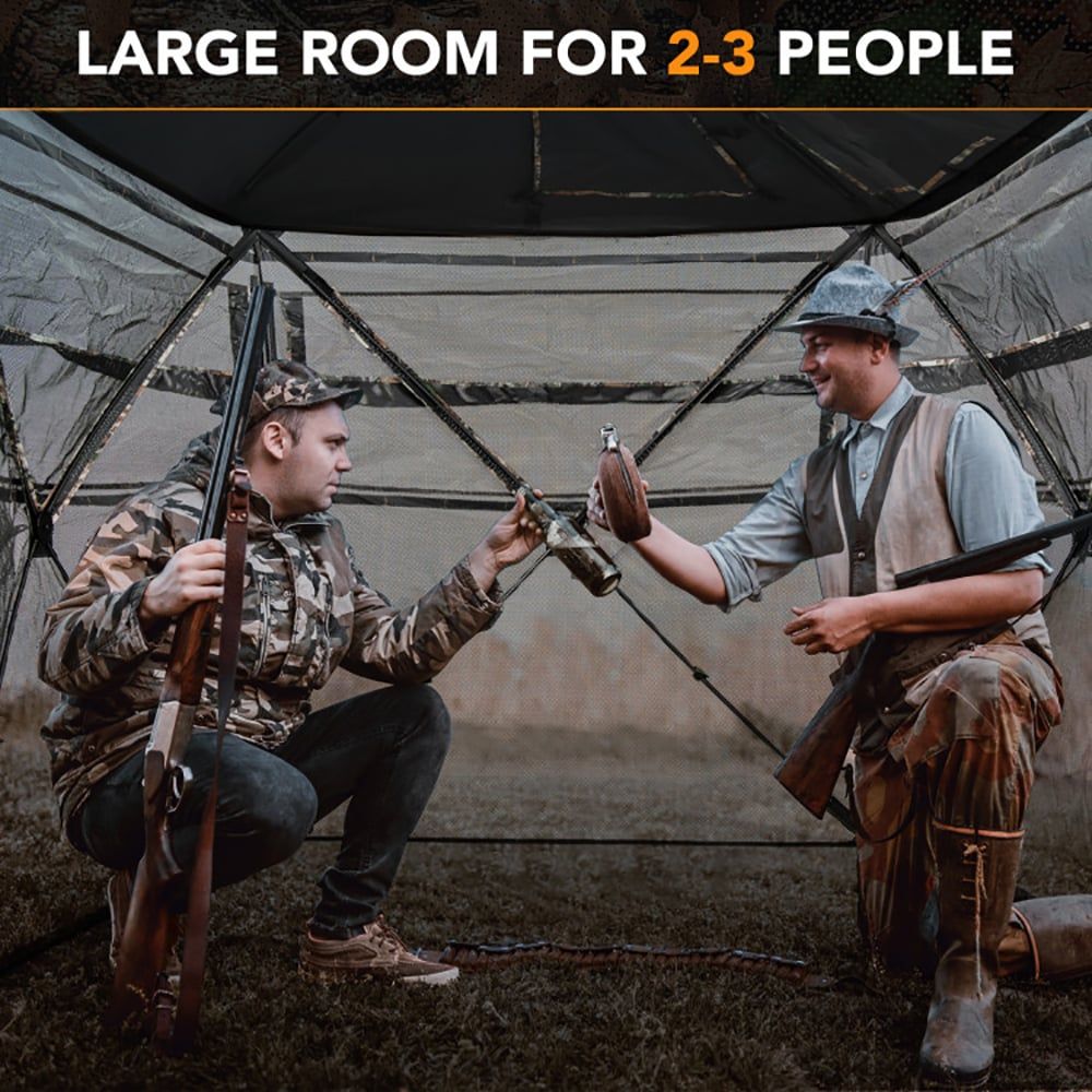 5-in-1着脱式ハンティングブラインド、天窓付き2～3人用 - Outdoor Hunting Blinds のレビューと価格