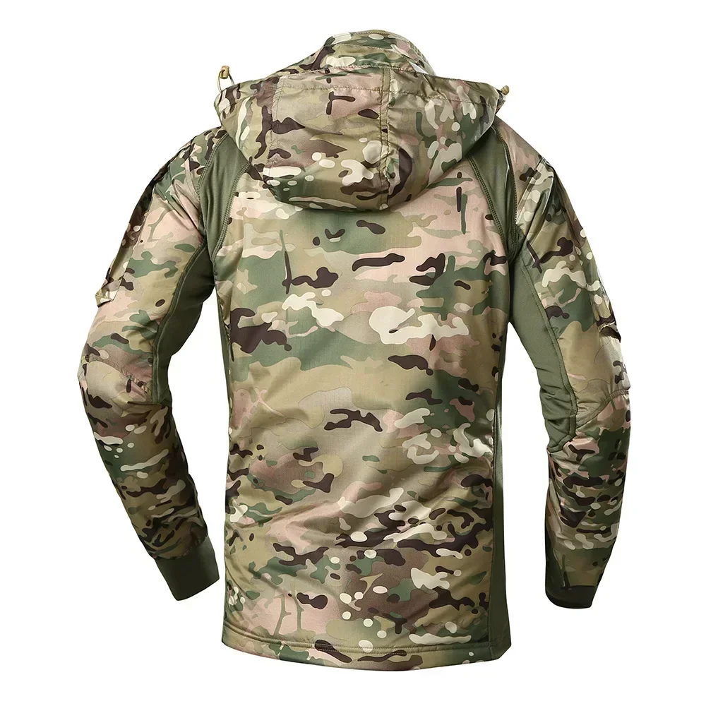 ハイキング戦術ジャケット男性加熱ジャケット防風暖かいフード付 - Outdoor Hunting Coat のレビューと価格