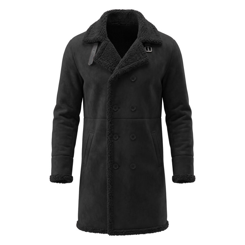 メンズフェイクスエードファー裏地付き冬用ジャケット防風ダブル - Men'S Outdoor Hunting Jacket のレビューと価格