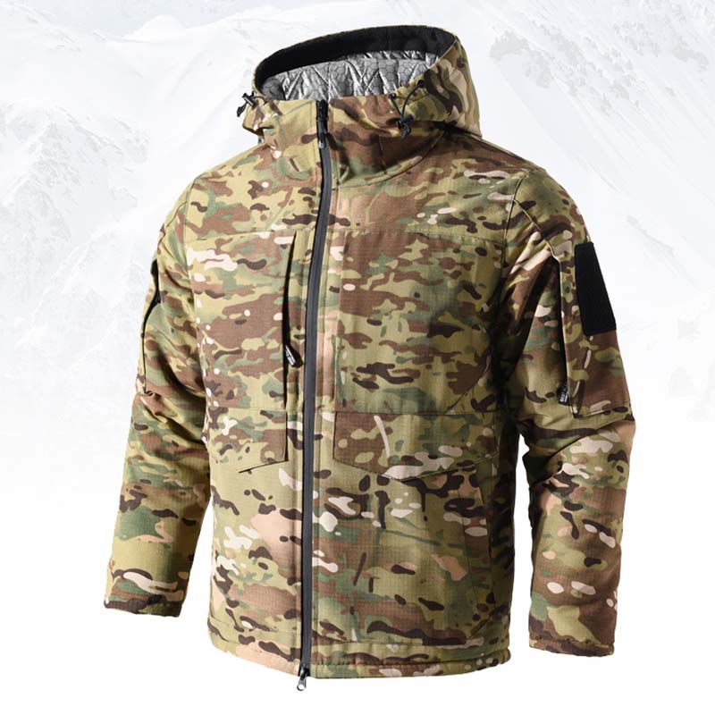 男性加熱パーカータクティカルジャケット冬暖かいフード付きコー - Outdoor Hunting Coat のレビューと価格