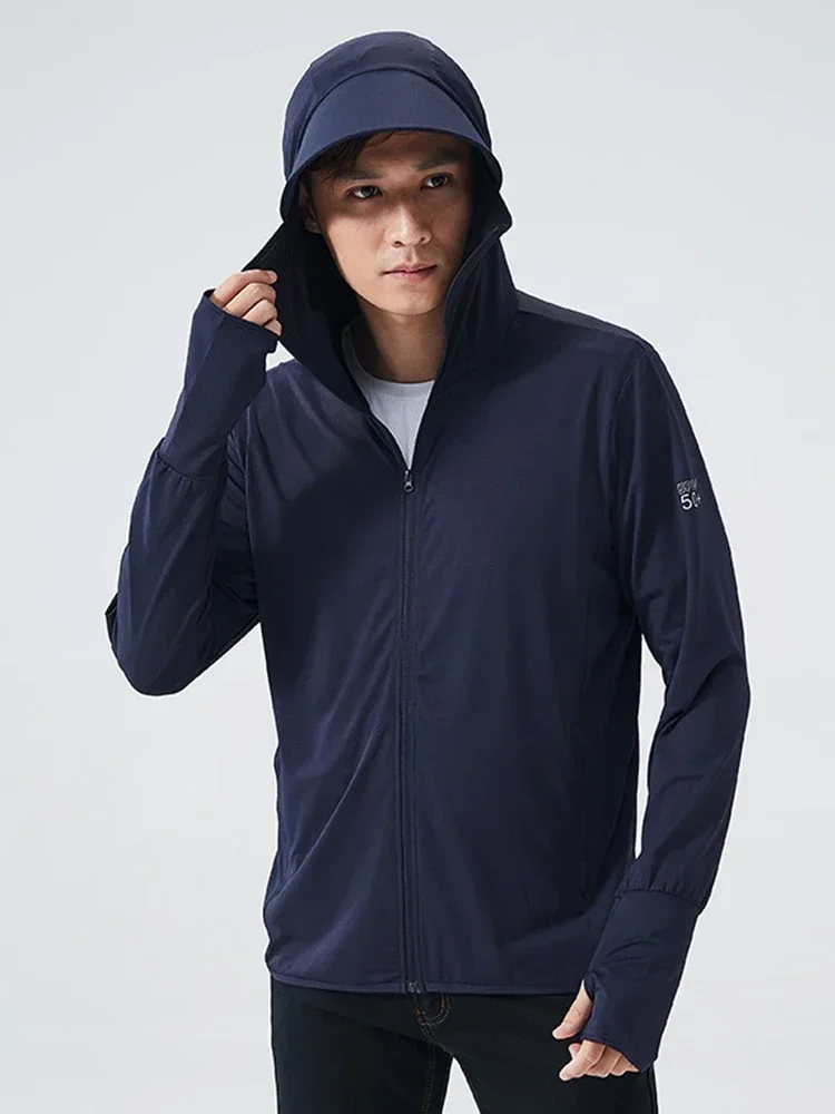 夏用UPF50+ UVカットフード付きスキンウィンドブレーカ - Men'S Outdoor Hunting Jacket のレビューと価格