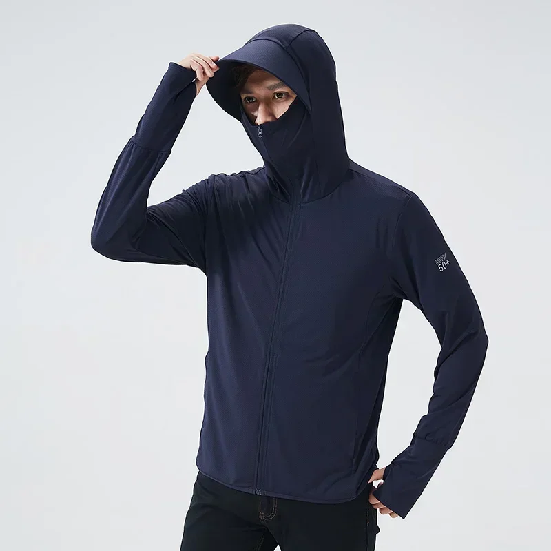 夏用UPF50+ UVカットフード付きスキンウィンドブレーカ - Men'S Outdoor Hunting Jacket のレビューと価格