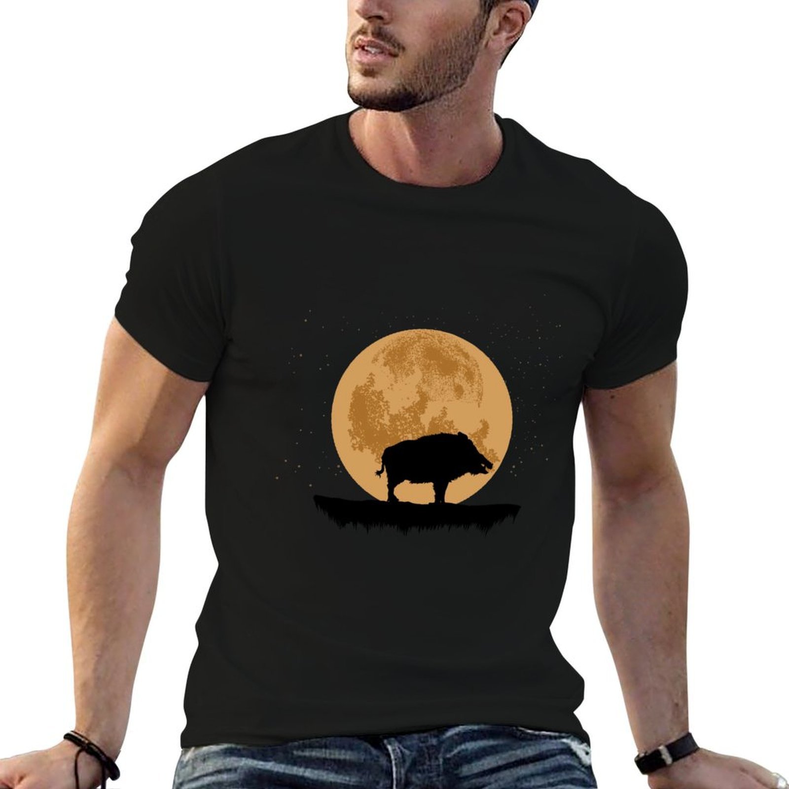 イノシシ狩猟イノシシイノシシ毛牛 Tシャツ tシャツパーソナ - Wildman Hunting & Outdoor Photos のレビューと価格