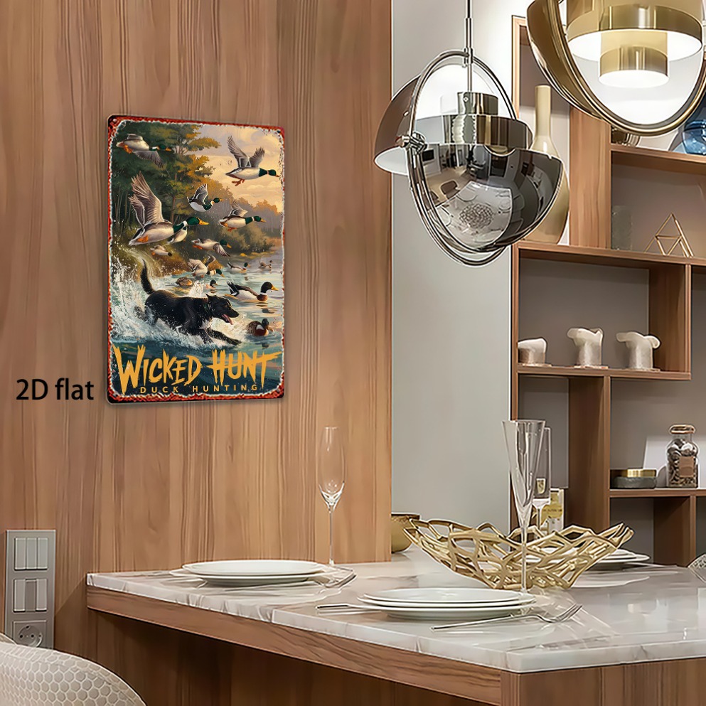 2Dフラットヴィンテージハンティングダックメタルウォールアー - Wildman Hunting & Outdoor Photos のレビューと価格
