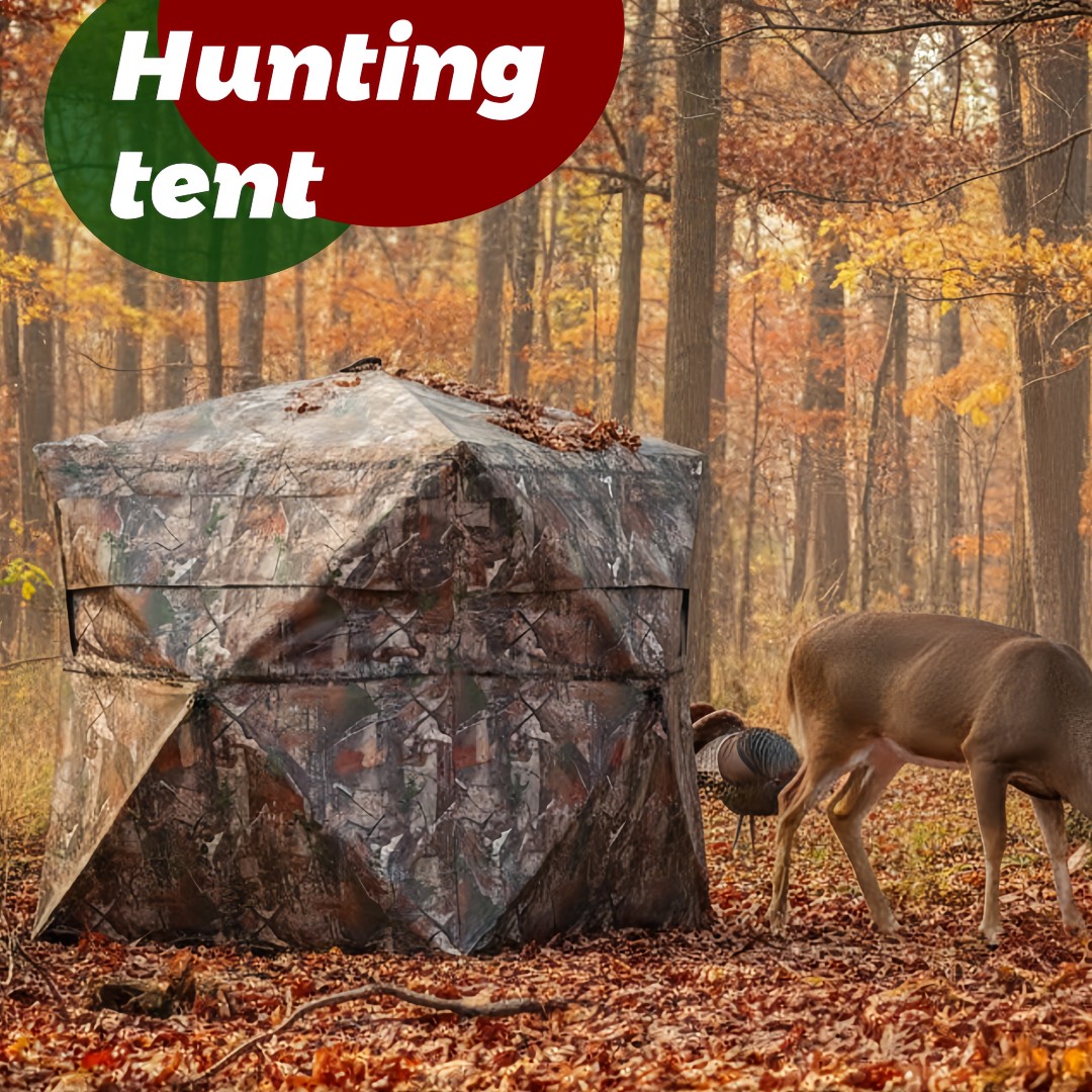 迷彩柄ポップアップハンティングブラインド、簡単設置、地上設置 - Outdoor Hunting Blinds のレビューと価格