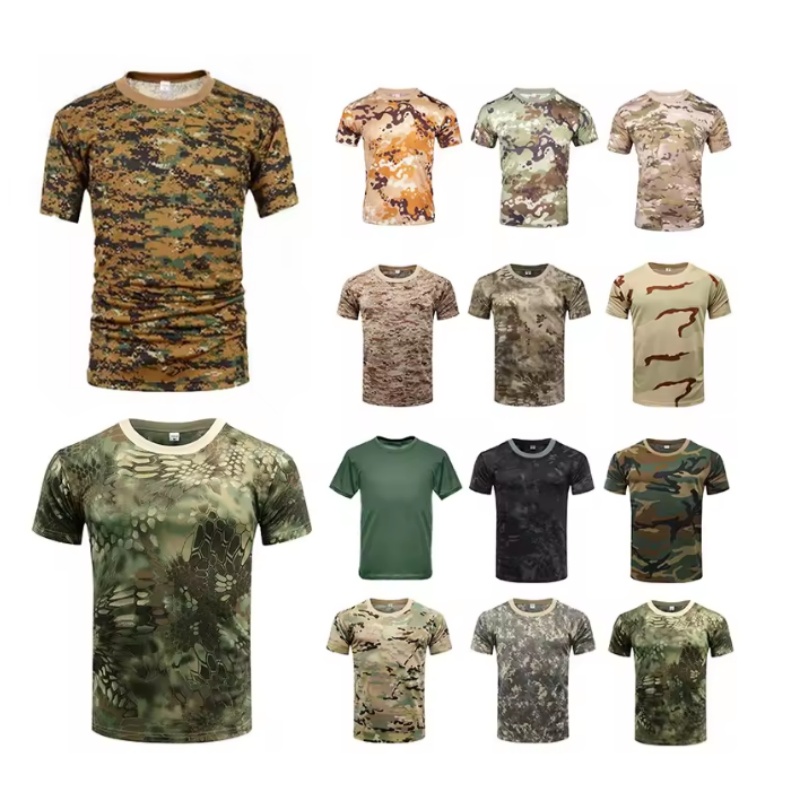 アウトドアスポーツ メンズ Tシャツ 3D迷彩柄 速乾 Oネ - Outdoor Hunting T Shirts のレビューと価格