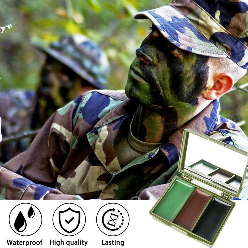 3色迷彩フェイスペイントセット、戦術的なアウトドアCS装備、 - Camo Face Paint のレビューと価格