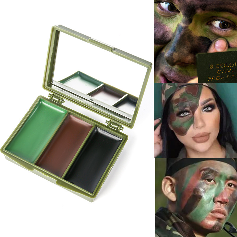 3色迷彩フェイスペイントセット、戦術的なアウトドアCS装備、 - Camo Face Paint のレビューと価格