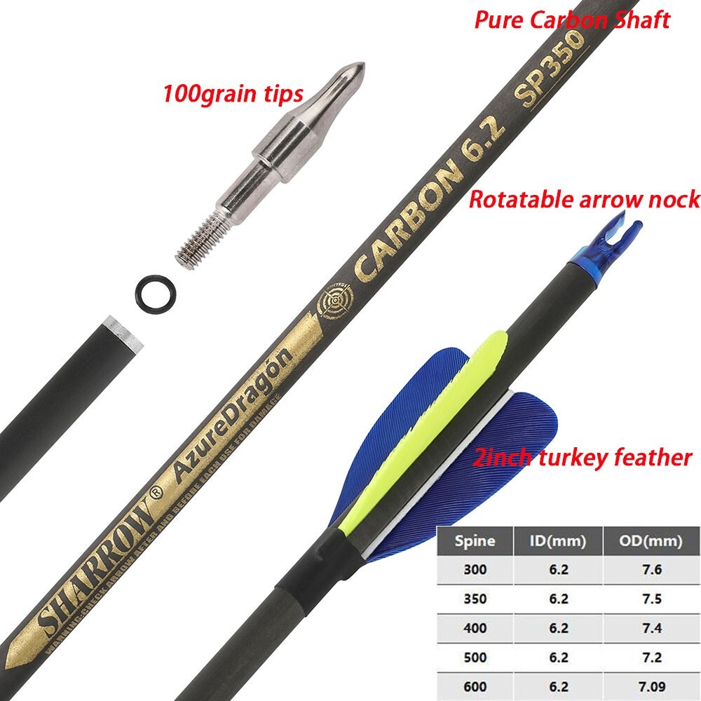カーボン矢 32インチ スパイン500/600 純カーボンシ - Arrow Carbon Shaft のレビューと価格