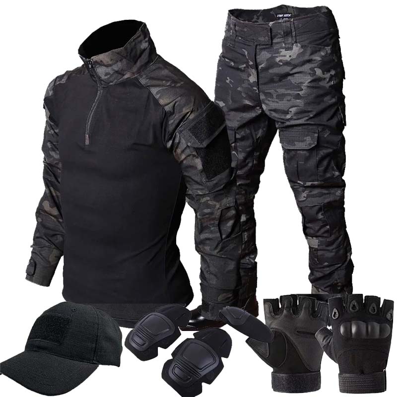 RU迷彩戦術服 アウトドアスーツ MCBK 長袖Tシャツ+多 - Outdoor Hunting T Shirts のレビューと価格