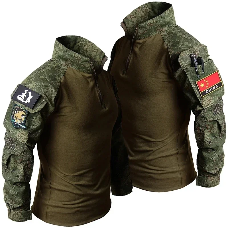 RU迷彩戦術服 アウトドアスーツ MCBK 長袖Tシャツ+多 - Outdoor Hunting T Shirts のレビューと価格