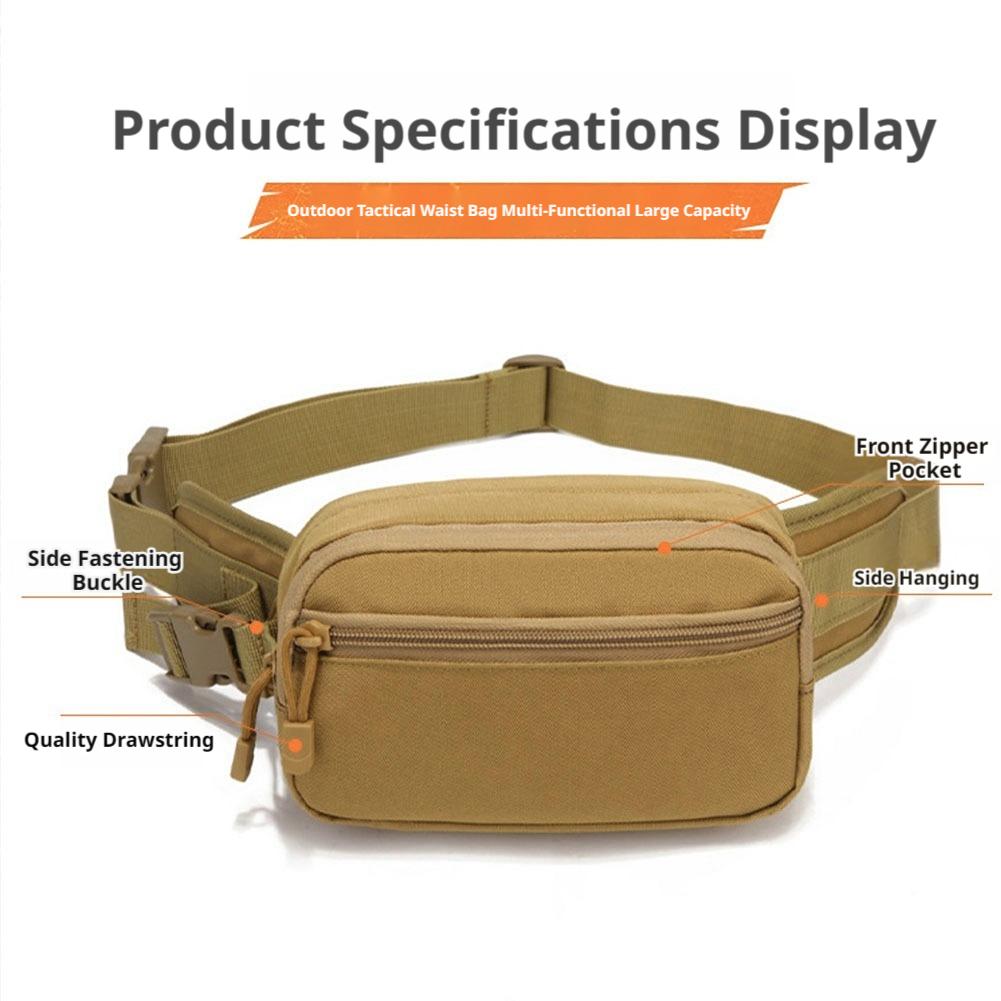 防水戦術ファニーパック調節可能なウエストベルトバッグポータブ - Outdoor Hunting Bag のレビューと価格
