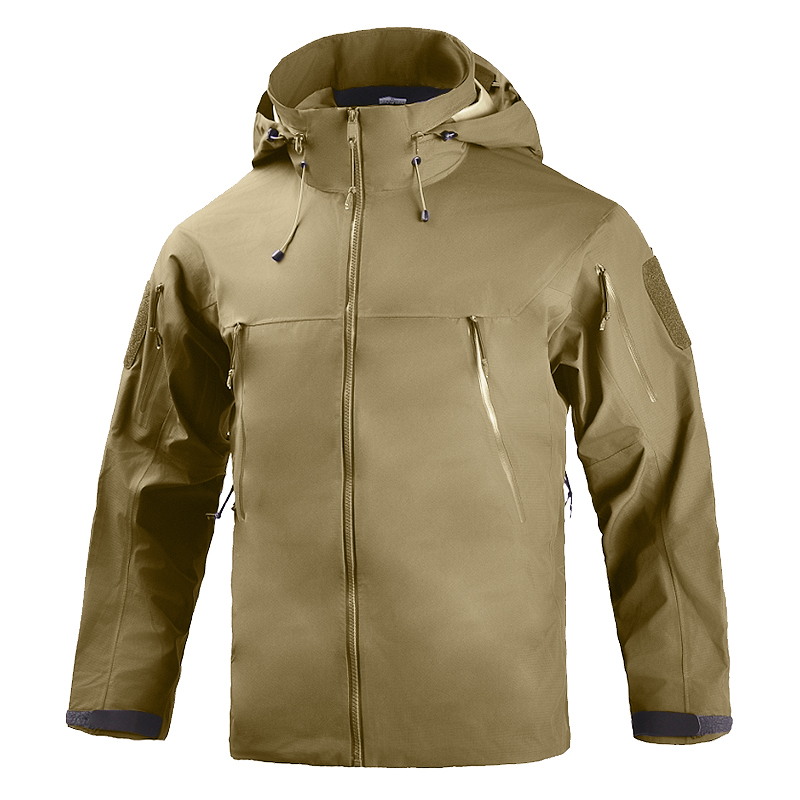 メンズアウトドアフード付きハードシェル防風防水ハンティングタ - Outdoor Hunting Coat のレビューと価格