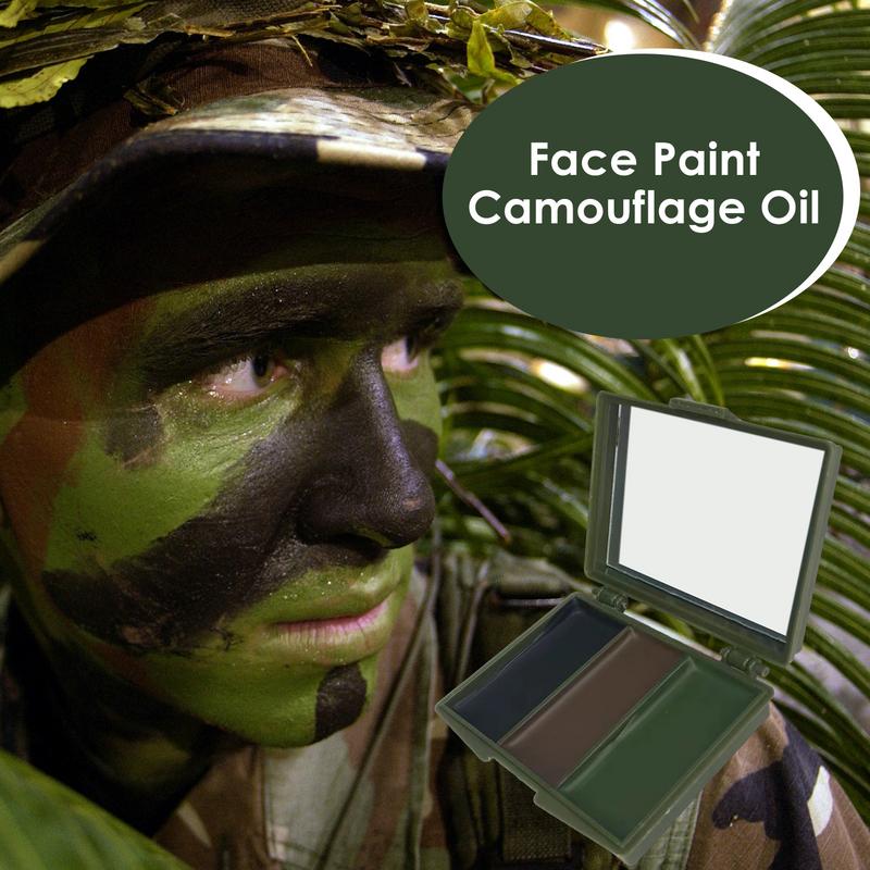 3 色軍ファン CS 撮影フェイスペイント迷彩オイル男性女性 - Camo Face Paint のレビューと価格