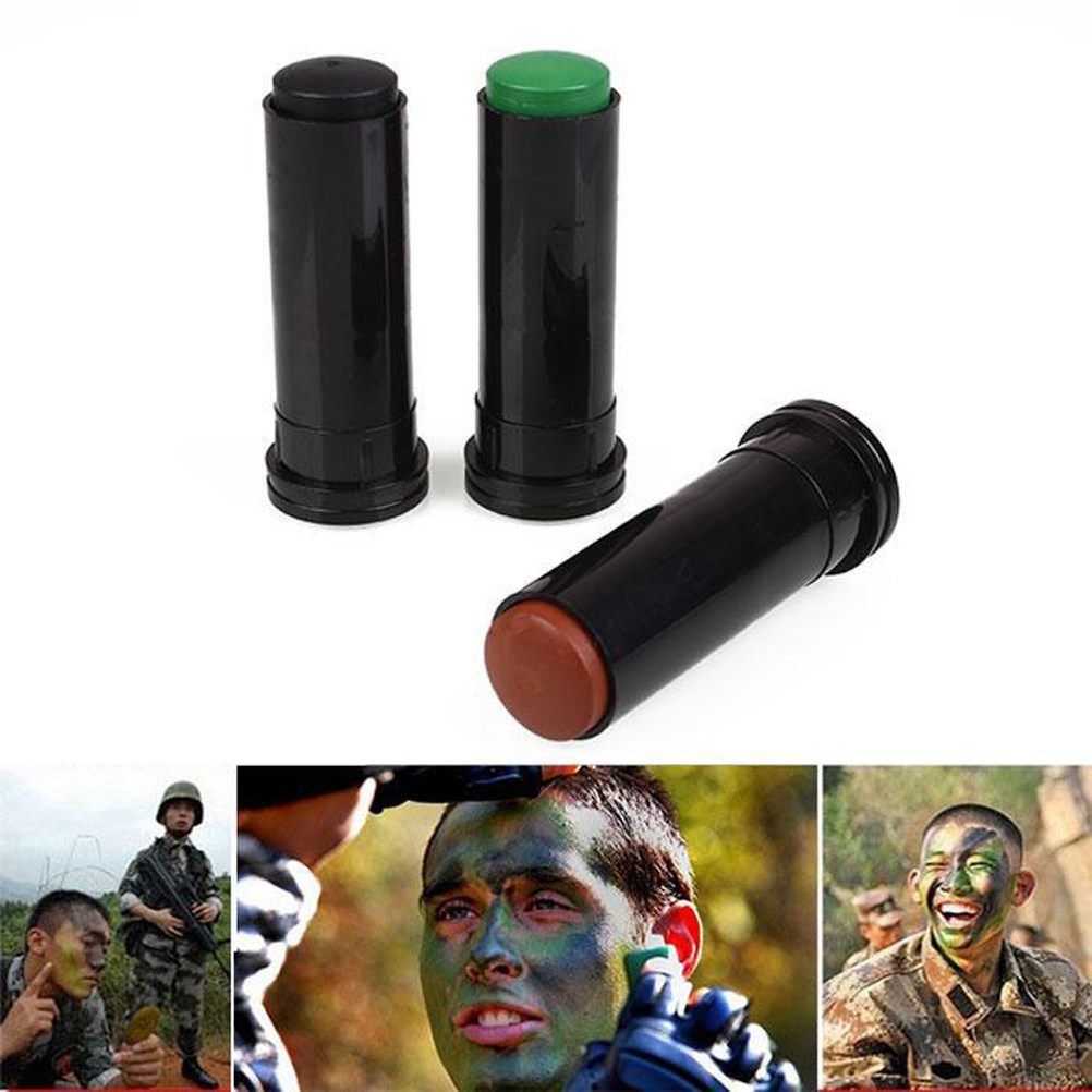 3 個迷彩フェイスペイントキット肌に優しい無臭回転底部手を汚 - Camo Face Paint のレビューと価格